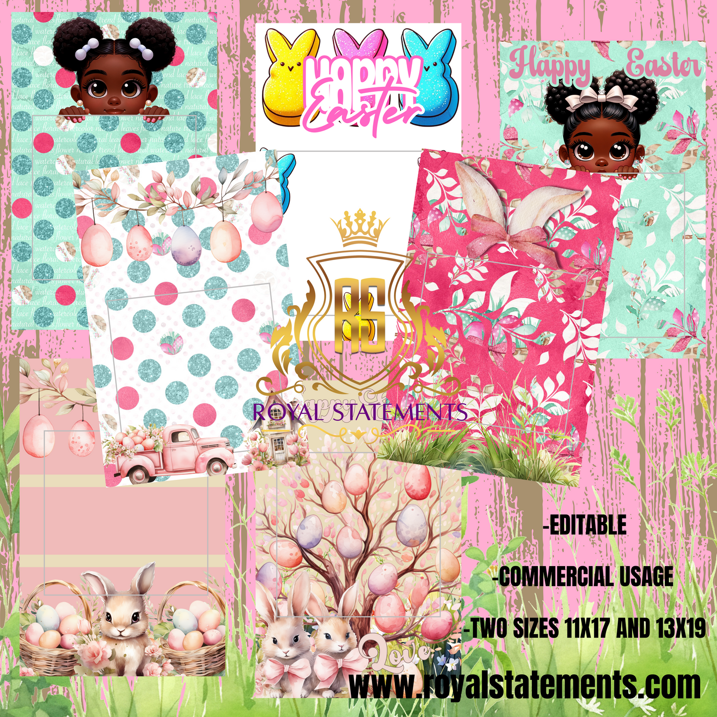 Jumbo Easter Card Template Bundle