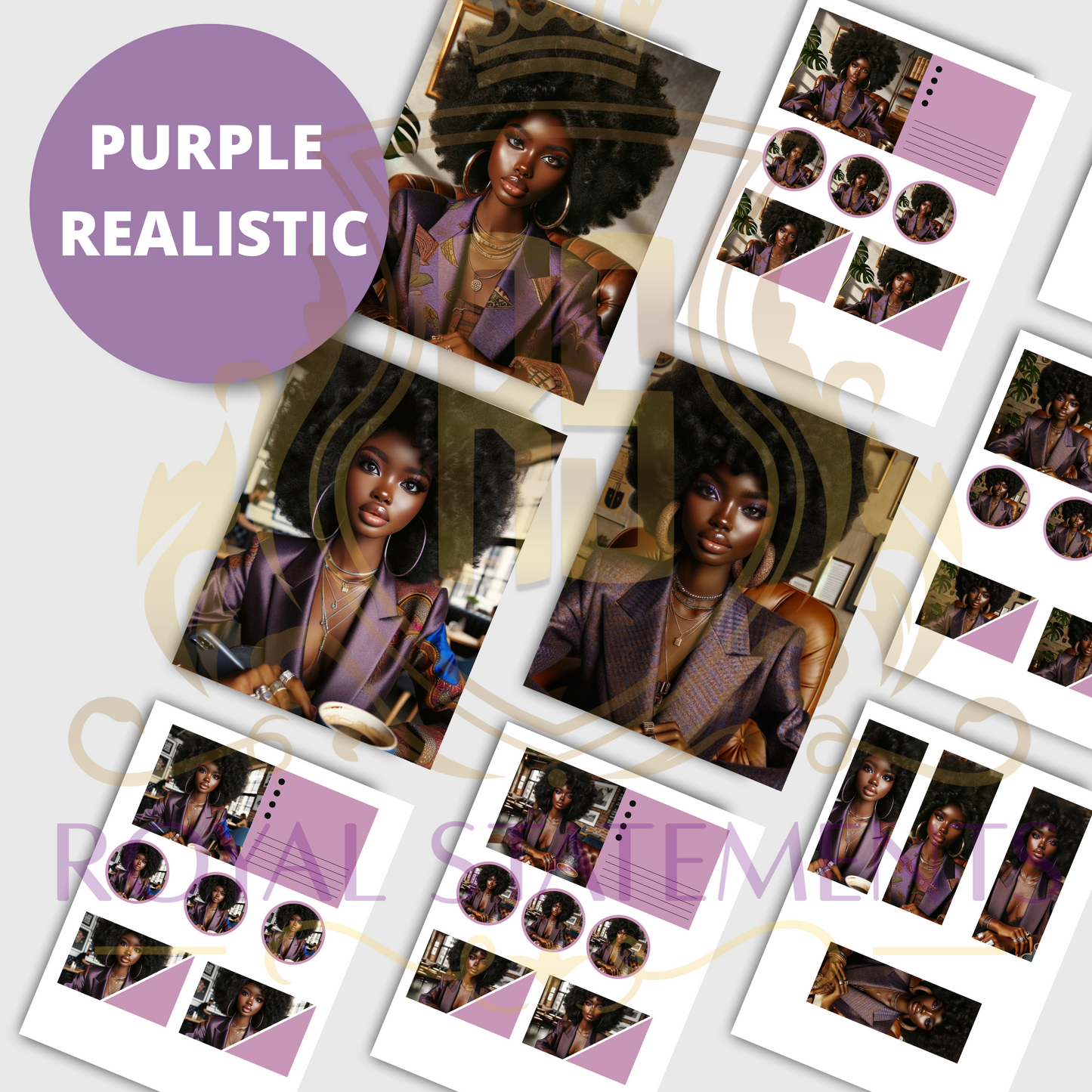 Purple Realistic Stationery Startup