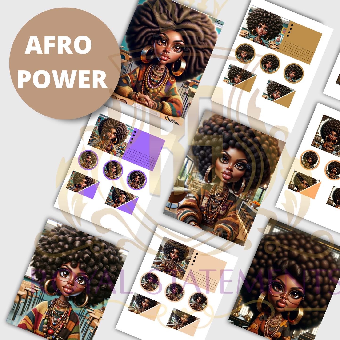 Afro Power PLR Stationery Startup