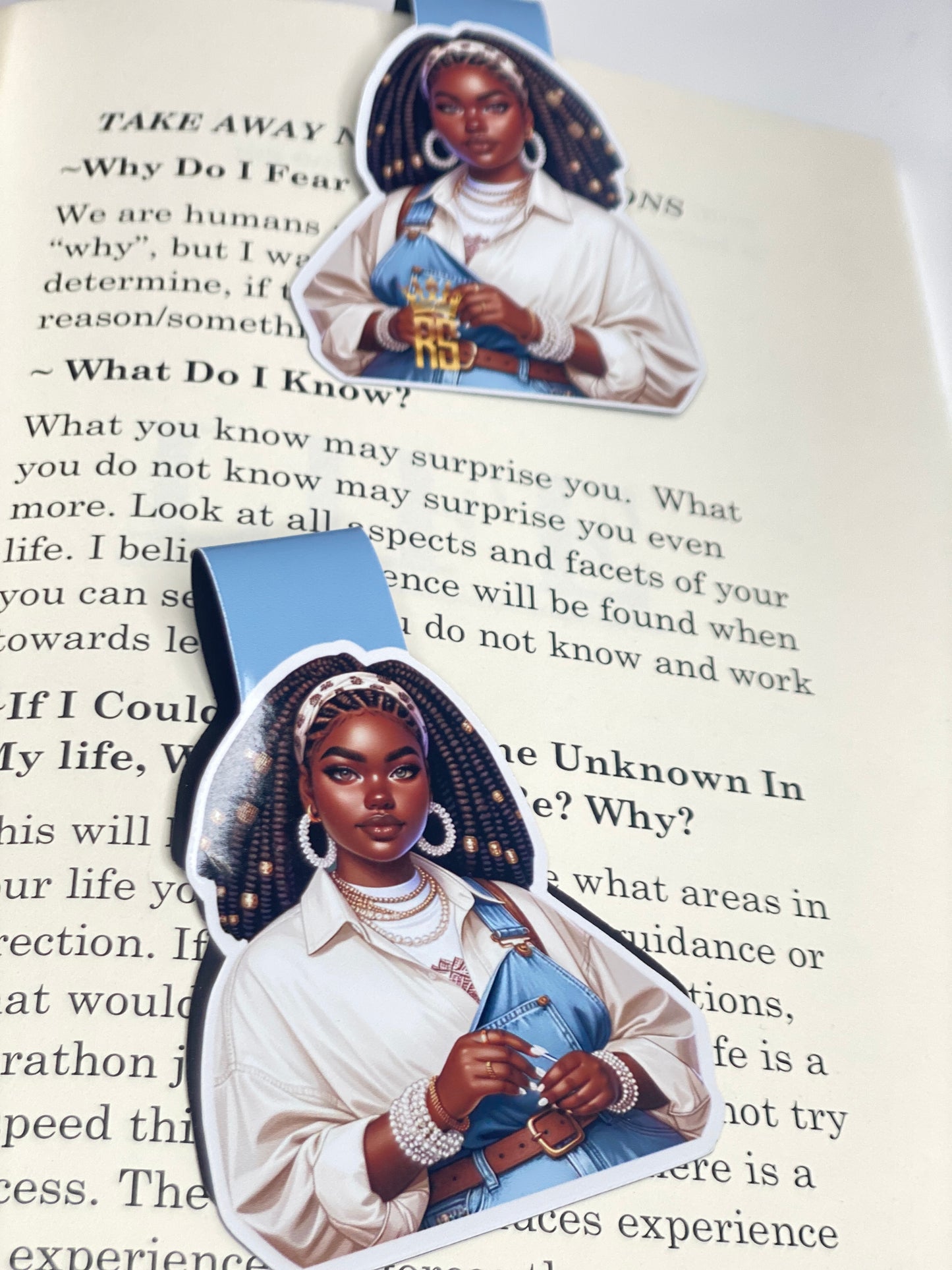 Denim and Pearls Magnetic Bookmarks