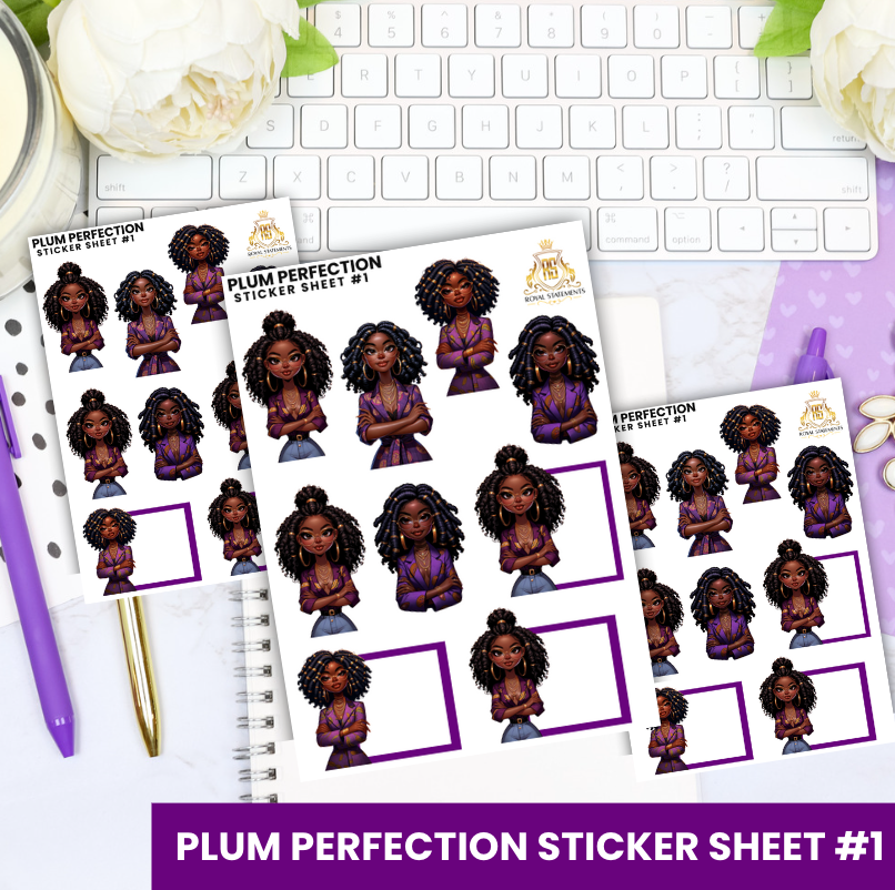 Plum Perfection Sticker Sheet #1