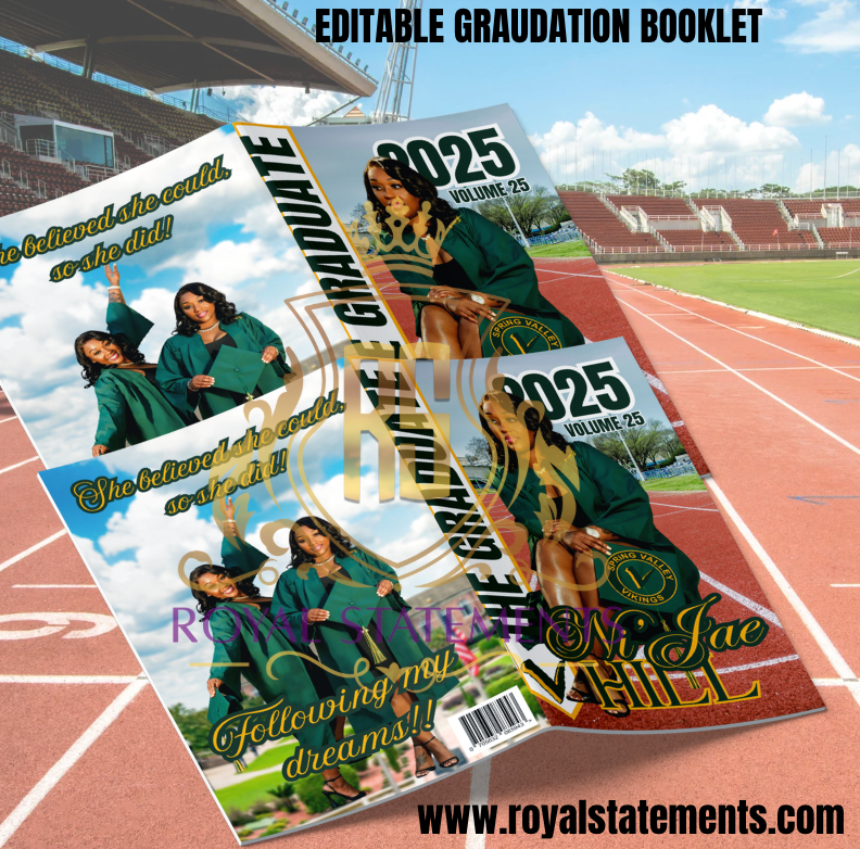🎓 Graduation Booklet Canva Template – Elegant & Customizable! 🎓