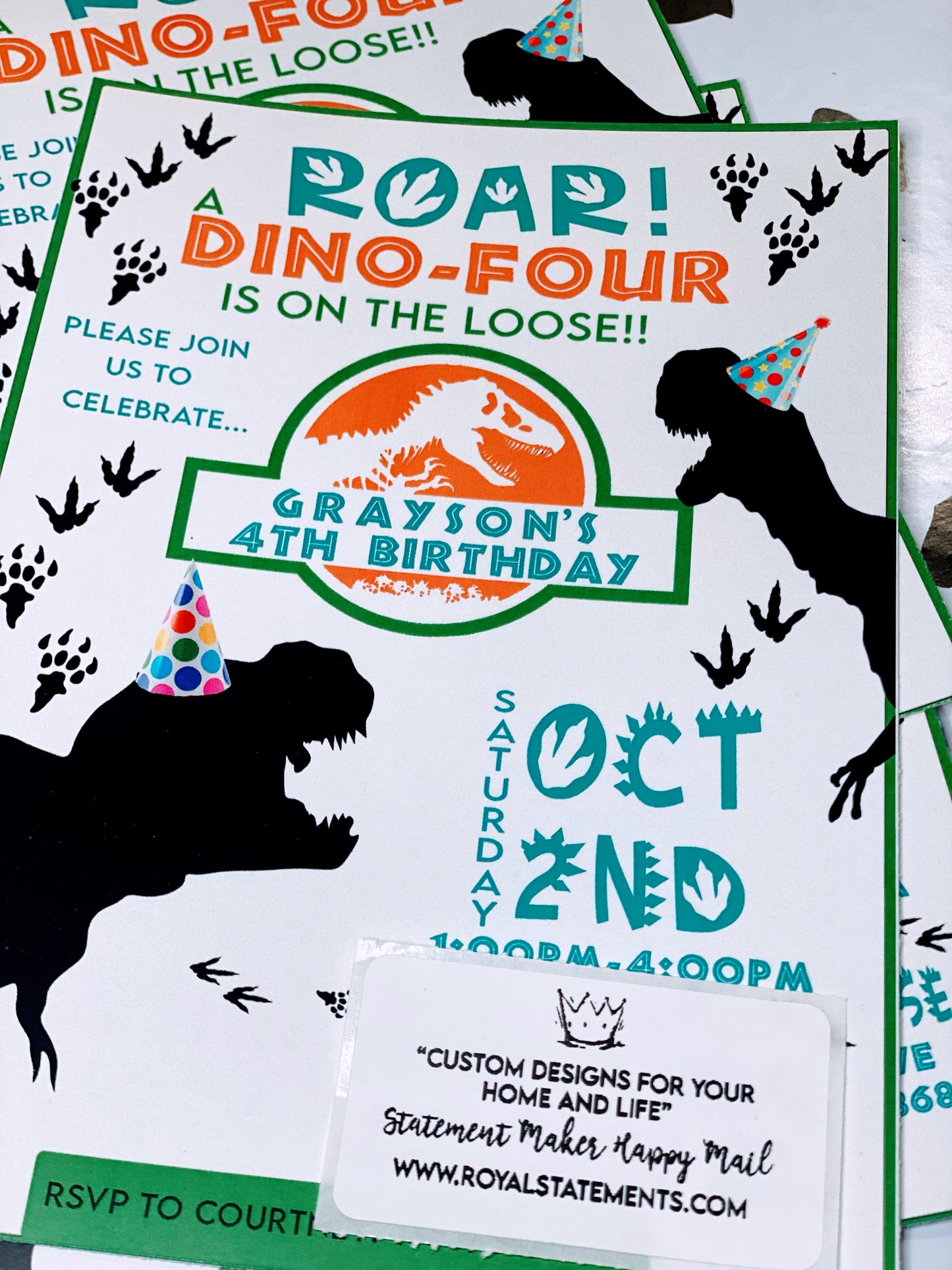 Custom Invitations & Flyers (printed and shipped)